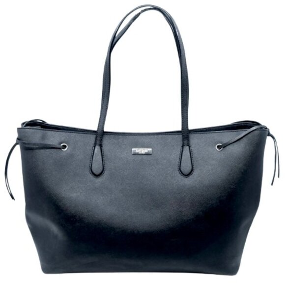KATE SPADE~Ari Laurel Way~EXTRA LARGE BLACK SAFFIANO LEATHER TOTE BAG